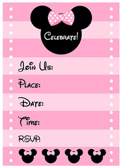 Minnie Mouse Birthday Invitation Templates Free