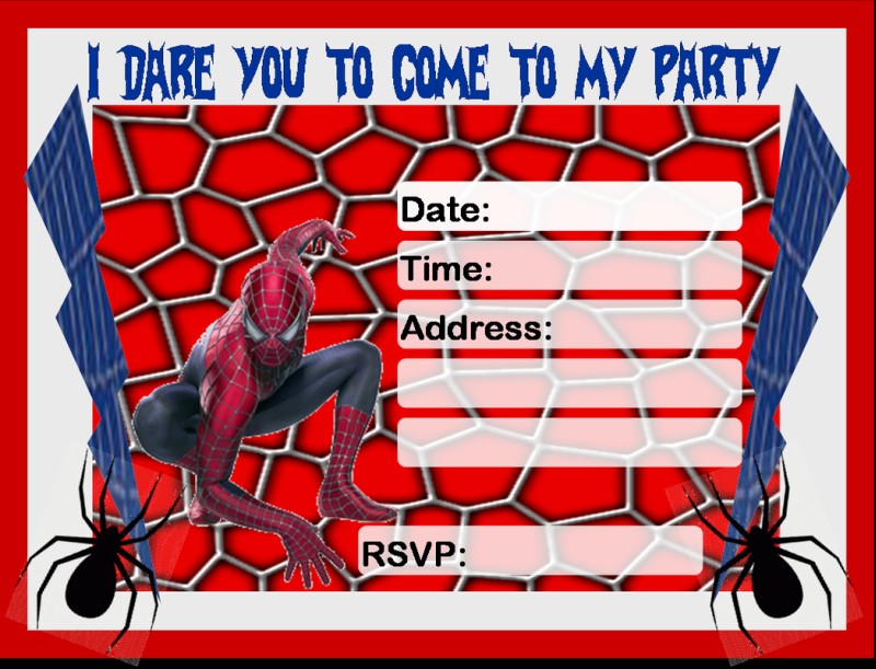 Spiderman Free Printable Invitation Templates