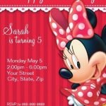 Minnie Mouse Birthday Invitation Sample