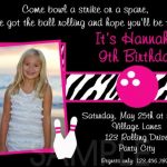 Bowling Birthday Invitation Sample with Photo