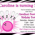 Bowling Party Invitation for Girls