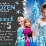 Frozen Birthday Invitation Sample with custom image