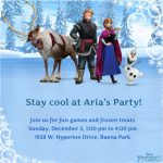 Frozen Party Invitation Example
