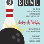 Retro Bowling Birthday Party Invitation