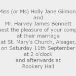 Traditional Wedding Invitation Wording