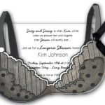 Black Polka Dots Bra Lingerie invitation