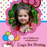 Hello Kitty Birthday Invitation with custom photo