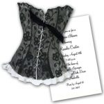 Lingerie Shower Invitation with Black Corset