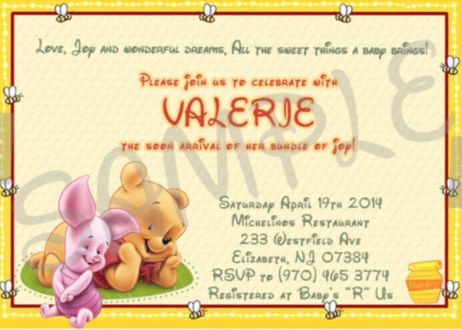 winnie the pooh baby shower online invitations