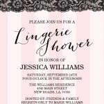 lace lingerie shower invitation