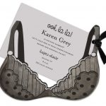 polka dots black bra invitation