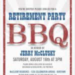 retirement BBQ party invitation example