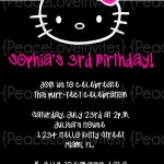 Black Hello Kitty invitation sample
