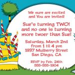 Dr Seuss Birthday Invitation