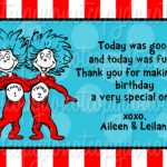 Dr Seuss Birthday Invitation card