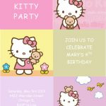 Hello Kitty invitation card sample 2