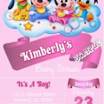 Minnie Mouse baby shower invitation sample