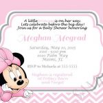 Pink Minnie Mouse girl shower invitation