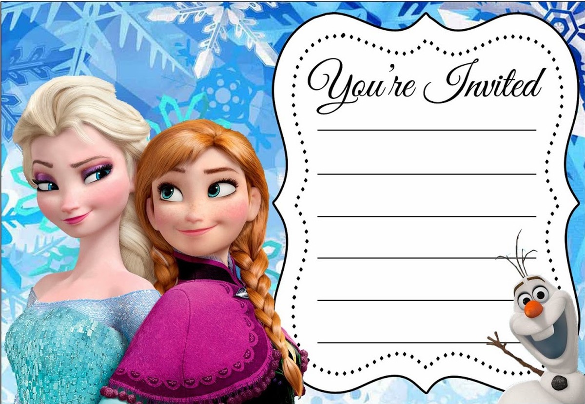 Disney Frozen Birthday Party Invitation Free Printable Inside Frozen Birthday Card Template