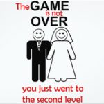 the game is not over wedding invitation