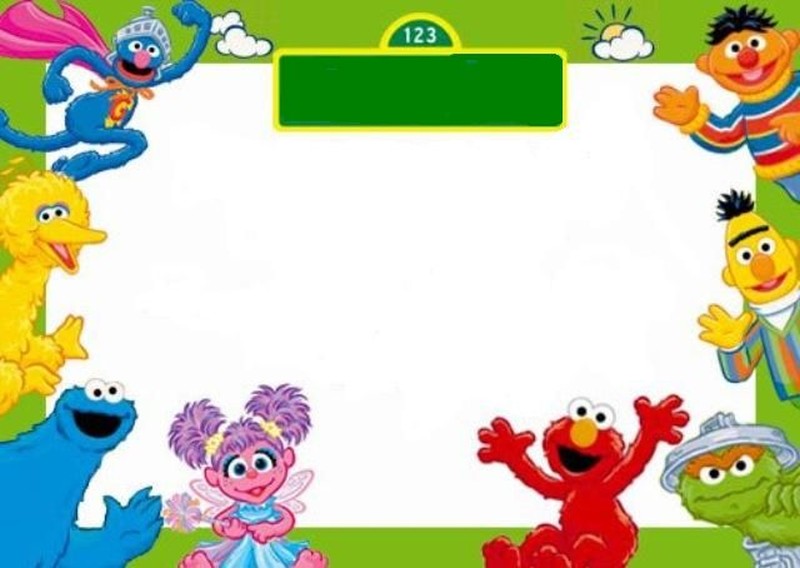 Sesame Street Blank Invitations 4