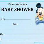 Mickey Mouse Baby Shower Invitation Free Template
