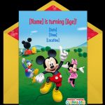 Mickey Mouse birthday Invitation sample