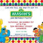 Sesame Street Invitation Example