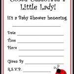 free ladybug baby shower invitations template