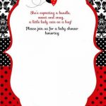 ladybug baby shower invitation template 2