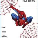 Free template for Spiderman Birthday Invitations