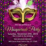 Masquerade Party Invitation Example