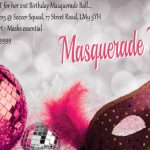 Masquerade Party Invitation Sample