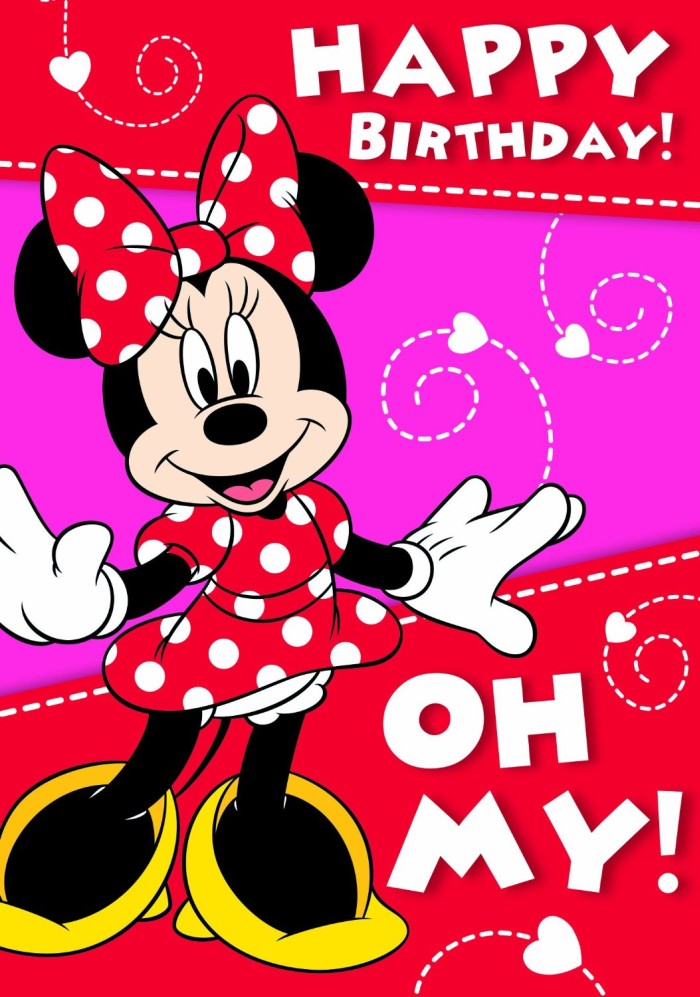 Minnie Mouse Happy Birthday Initation. 