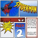 Spiderman Birthday Invitation sample