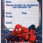 Ultimate Spiderman Birthday Invitations empty template