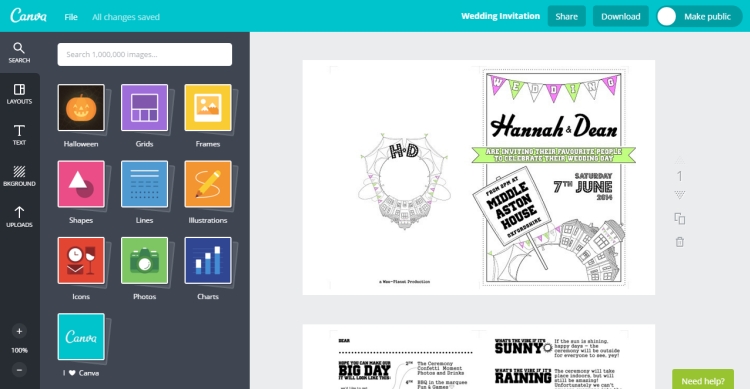 Canva invitation maker