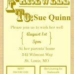 Farewell invitation sample