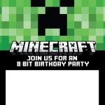 Minecraft party invitation template