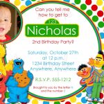 Personalized Sesame street invitation sample