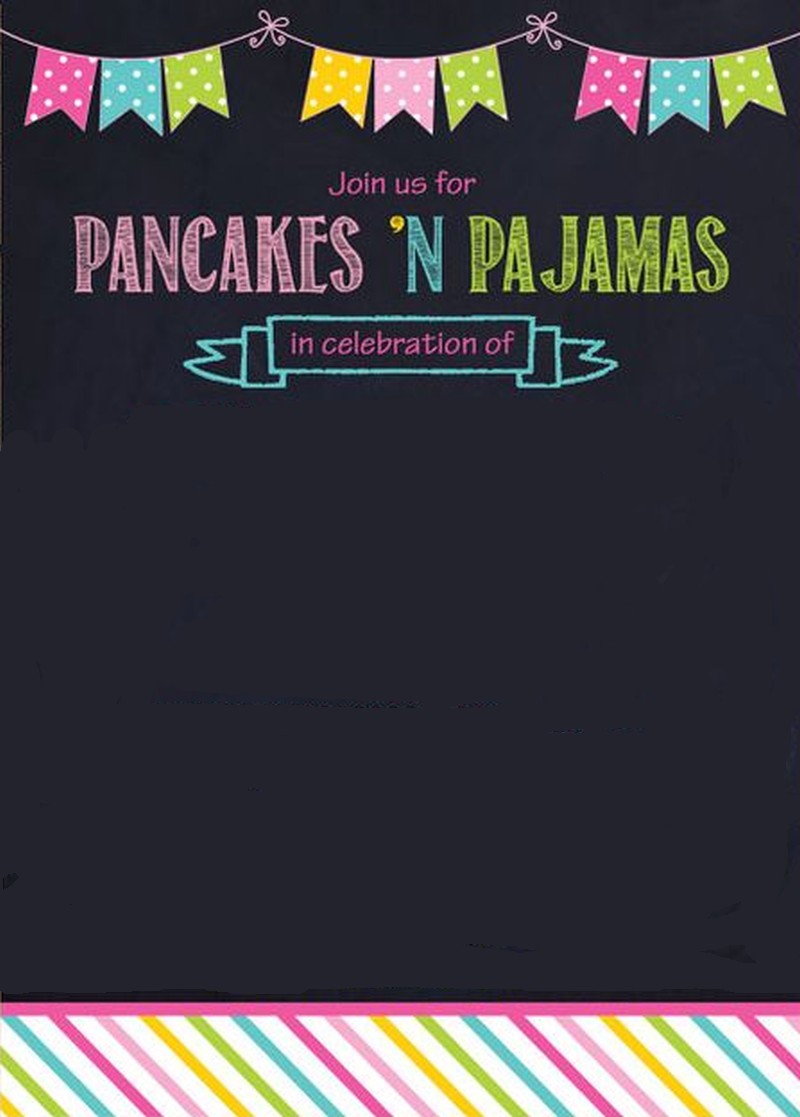 pancaces 'n pajama party invitation template - Invitations Online