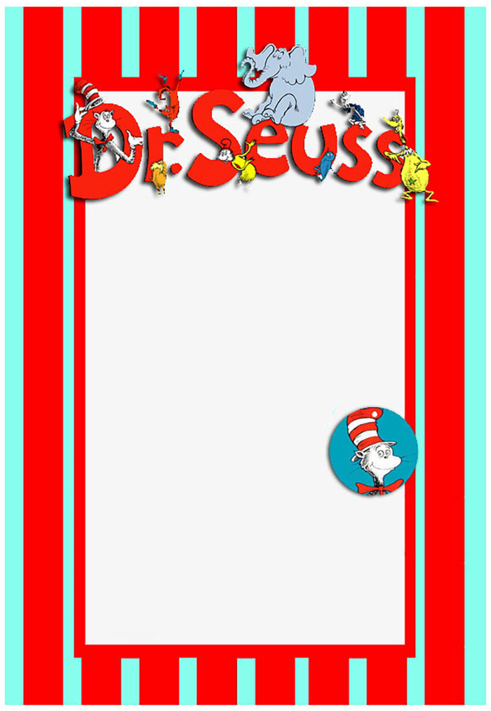 Printable Dr Seuss Invitation Template Invitations Online