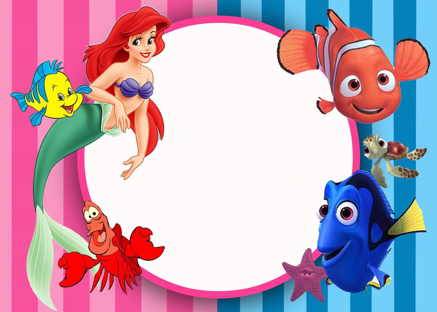 little-mermaid-clip-art-convites-pequena-sereia-convites-de-sereia