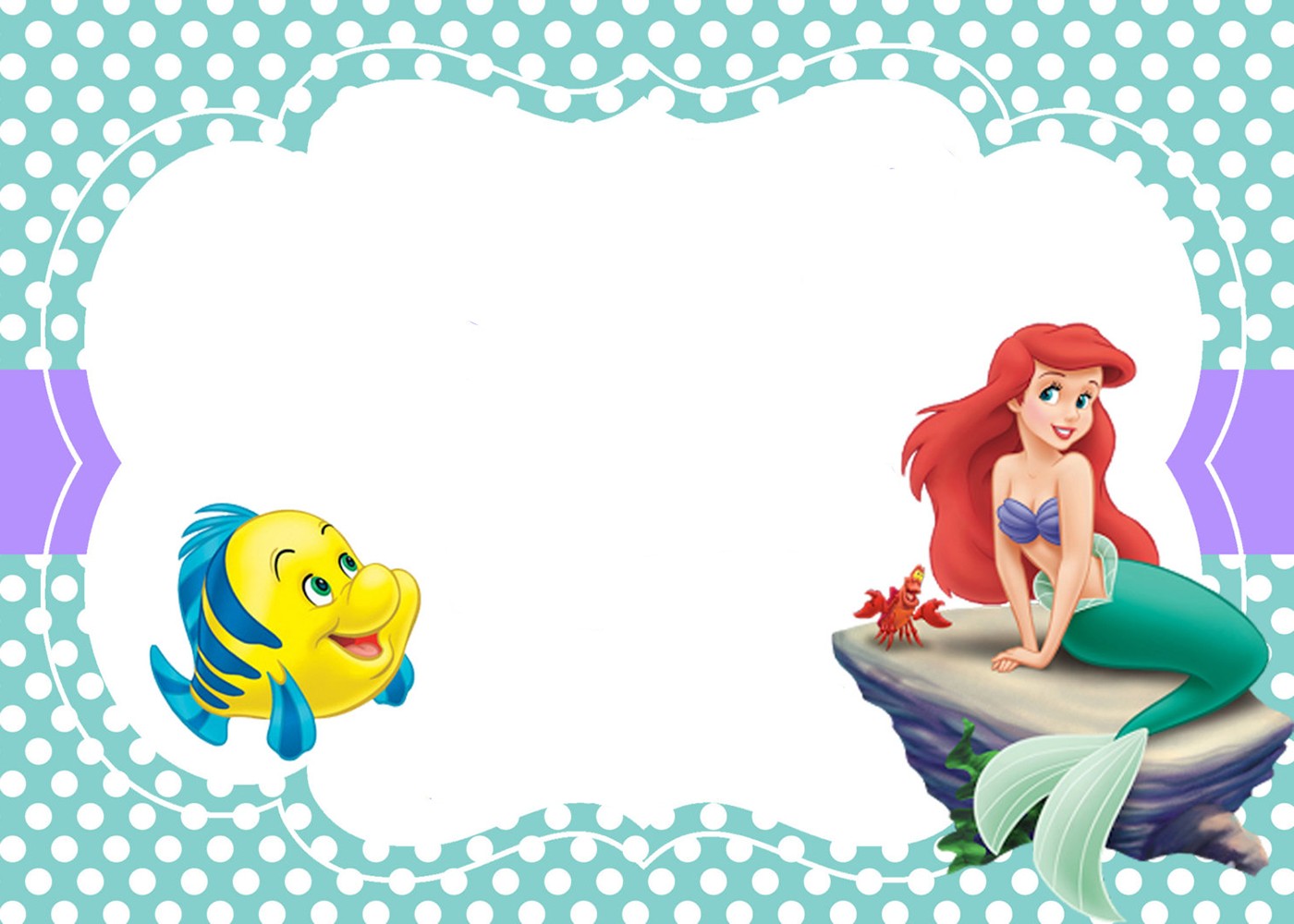 Printable Little Mermaid Invitation Card - Invitations Online