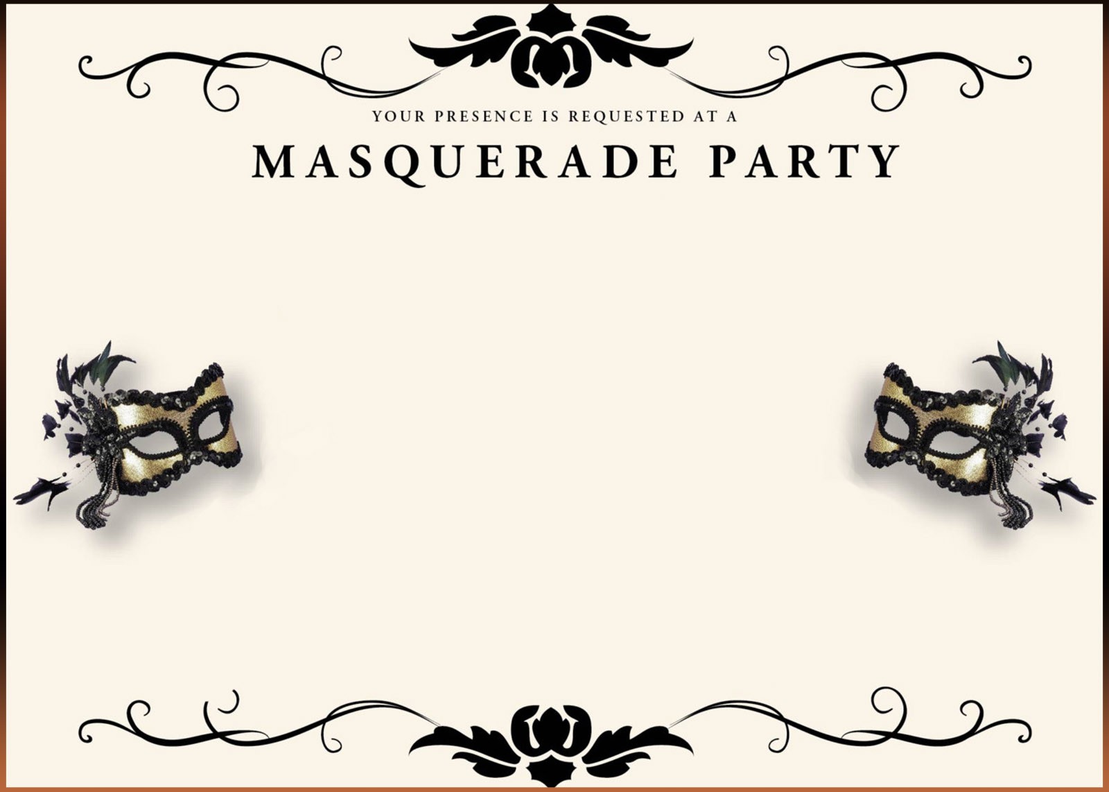 Free Printable Masquerade Invitation Templates ... Free Printable Masquerade Invitation Templates ...