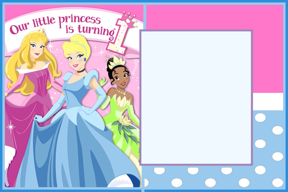 Princess First Birthday Invitation Template - Invitations Online With Regard To First Birthday Invitation Card Template