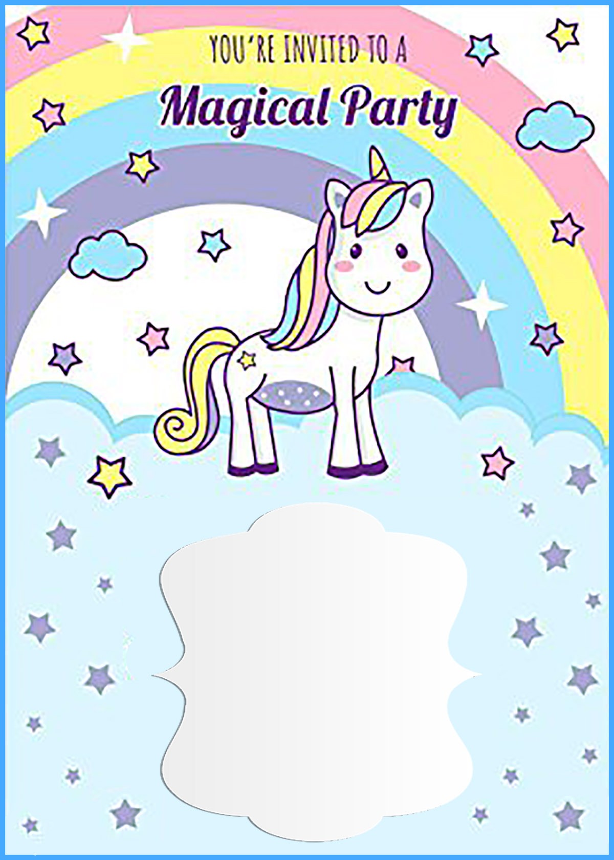 Printable Unicorn Birthday Invitations Printable Templates