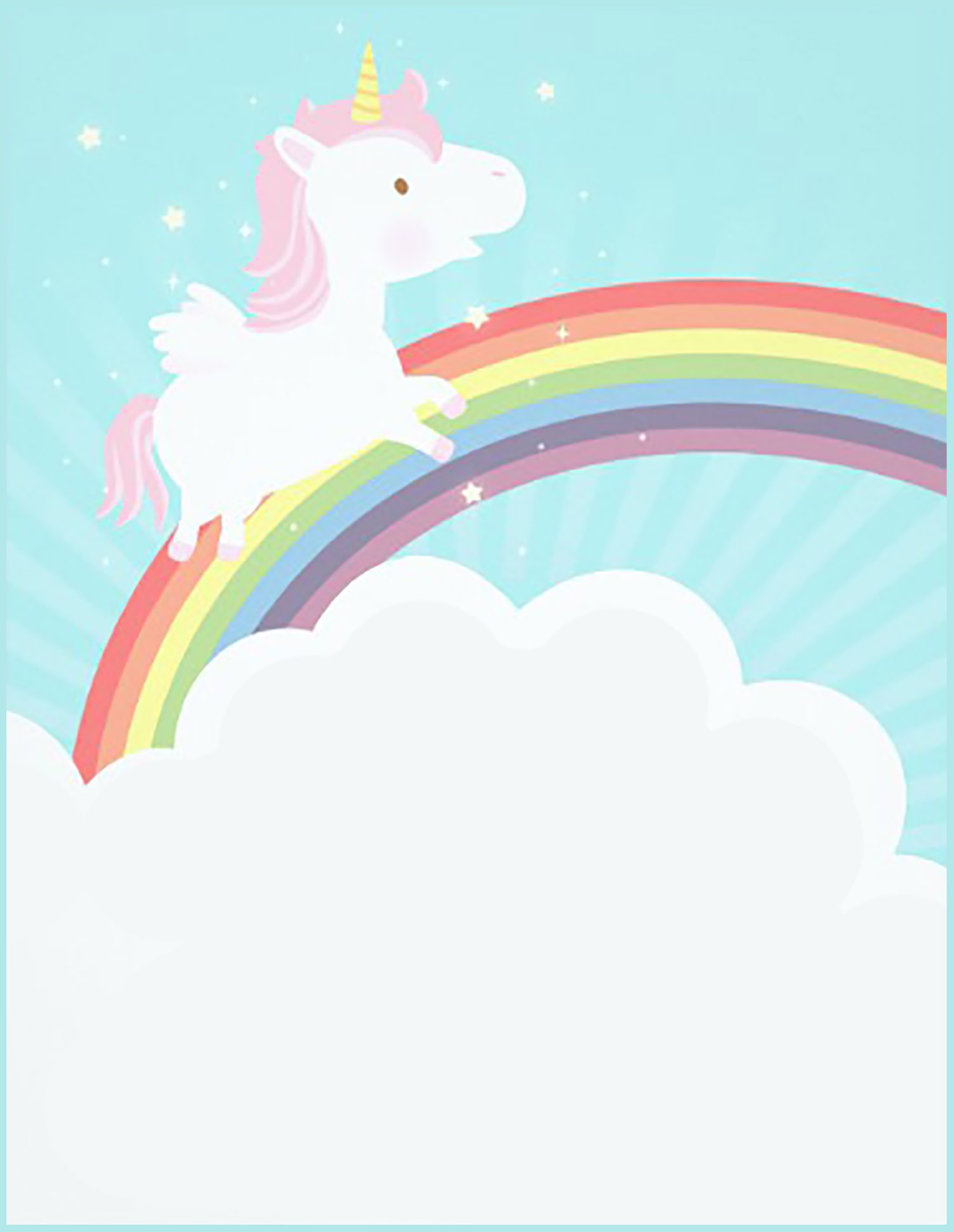 Unicorn Invitation Templates - Designed to meet the ... - 1500 x 1936 jpeg 102kB