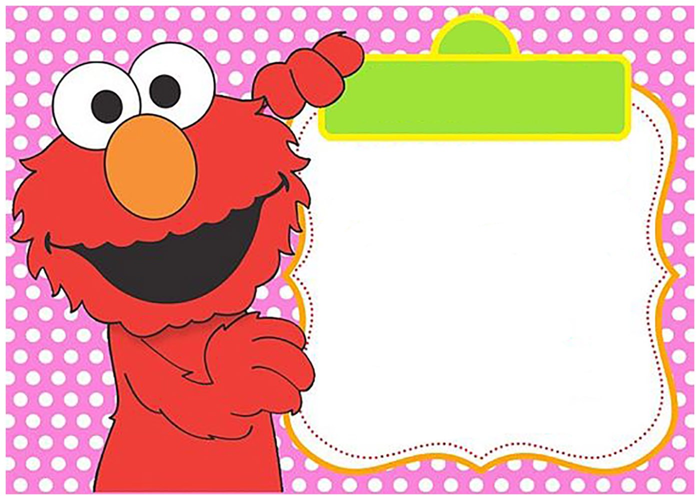 Elmo Birthday Party Invitations Free Printable