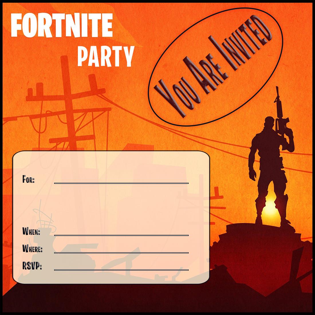 Free Fortnite Printable – Invitations Online
